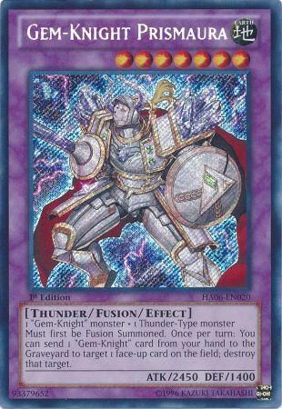 Gem-Knight Prismaura - HA06-EN020 - Secret Rare 1st Edition Hidden Arsenal 6: Omega Xyz 1st Edition Singles