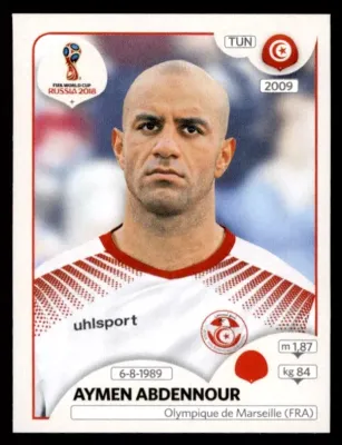Aymen Abdennour Numero 545 2018 Fifa World Cup Russia Postal Panini