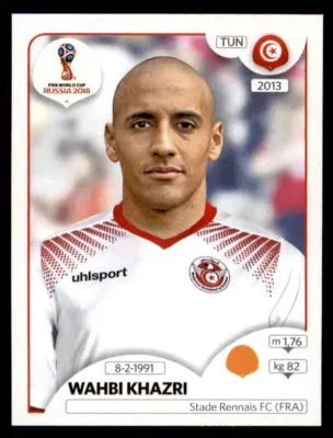 Wahbi Khazri Numero 550 2018 Fifa World Cup Russia Postal Panini