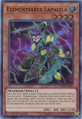 Elementsaber Lapauila - FLOD-EN023 - Super Rare 1st Edition Flames of Destruction 1st Edition Singles (espanol)