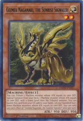 Gizmek Naganaki, the Sunrise Signaler - AMDE-EN037 - Rare 1st Edition Amazing Defenders 1st Edition Singles