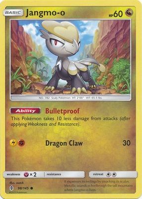 Jangmo-o - 98/145 - Common
Sun &amp; Moon: Guardians Rising Singles -español-