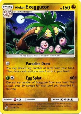 Alolan Exeggutor - 115/181 - Rare
Sun &amp; Moon: Team Up Singles