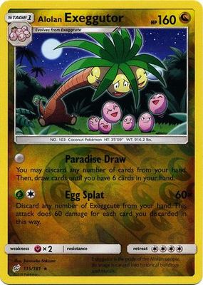Alolan Exeggutor - 115/181 - Rare Reverse Holo
Sun &amp; Moon: Team Up Reverse Holo Singles
