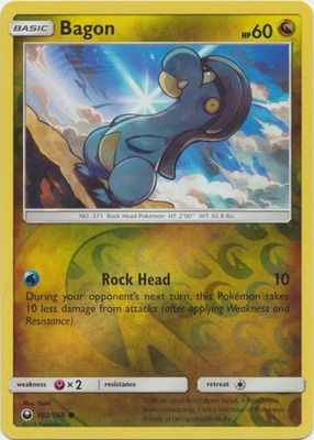 Bagon - 103/168 - Common Reverse Holo Sun &amp; Moon: Celestial Storm Reverse Holo Singles (Espanol)