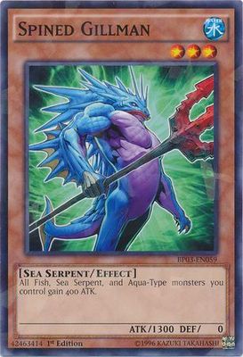 Spined Gillman - BP03-EN059 - Shatterfoil Rare 1st Edition Battle Pack 3: Monster League Shatterfoil Rare 1st Edition Singles
