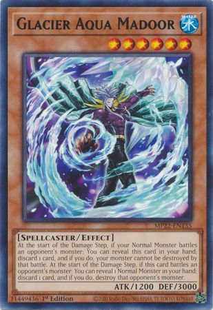 Glacier Aqua Madoor - MP22-EN135 - Rare 1st Edition2022 Mega-Tin: Pharaoh&#39;s Gods 1st Edition Singles (Español)