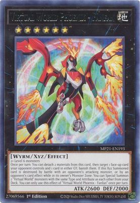 Virtual World Phoenix - Fanfan - MP21-EN193 - Rare 1st Edition 2021 Mega-Tin: Ancient Battles 1st Edition Singles