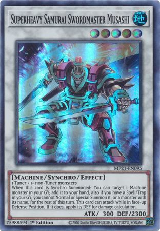 Superheavy Samurai Swordmaster Musashi - MP21-EN095 - Super Rare 1st Edition 2021 Mega-Tin: Ancient Battles 1st Edition Singles