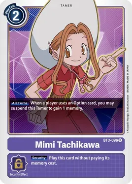 SJ Mimi Tachikawa - BT3-096 - Release Special Booster (BT01-03)
Release Special Booster