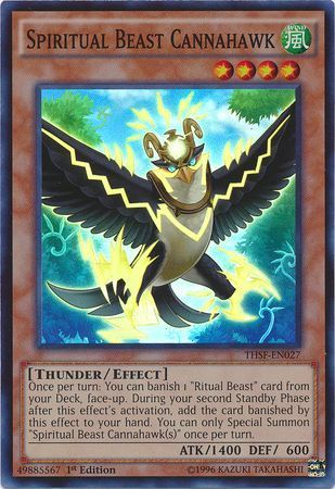 Spiritual Beast Cannahawk - THSF-EN027 - Super Rare 1st Edition The Secret Forces (THSF) 1st Edition Singles -aleman-