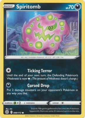 Spiritomb - 089/172 - Common Sword &amp; Shield: Brilliant Stars Singles (Español)