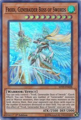 Frodi, Generaider Boss of Swords - MYFI-EN028 - Super Rare 1st Edition Mystic Fighters Singles