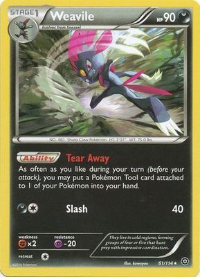 Weavile - 61/114 - Rare
XY: Steam Siege Singles