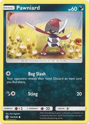 Pawniard - 134/236 - Common Sun &amp; Moon: Cosmic Eclipse Singles