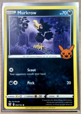 Murkrow - 093/163 - Common
Pokemon Promo Card