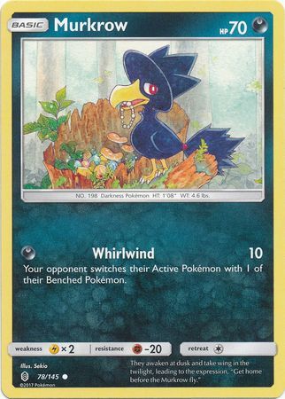 Murkrow - 78/145 - Common
Sun &amp; Moon: Guardians Rising Singles