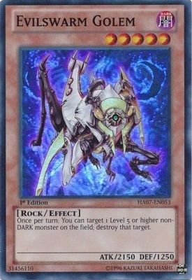 Evilswarm Golem - HA07-EN053 - Super Rare 1st Edition Hidden Arsenal 7: Knight of Stars 1st Edition Singles