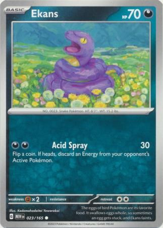 Ekans - 023/165 - Common Scarlet &amp; Violet 151 Singles