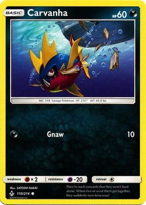 Carvanha - 81/149 - Common
Sun &amp; Moon (Base Set) Singles