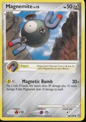 Magnemite - 66/100 - Common
Diamond &amp; Pearl: Stormfront Singles
