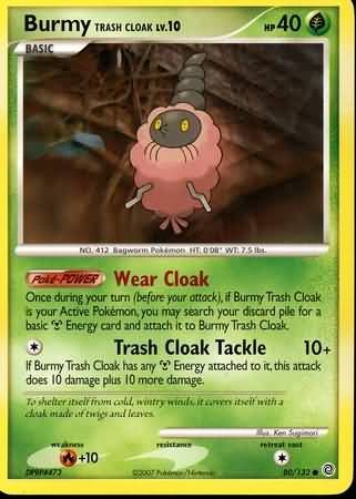 Burmy Trash Cloak - 80/132 - Common Diamond &amp; Pearl: Secret Wonders Singles