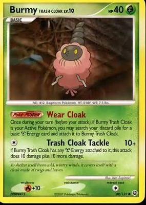 Burmy Trash Cloak - 80/132 - Common Diamond &amp; Pearl: Secret Wonders Singles