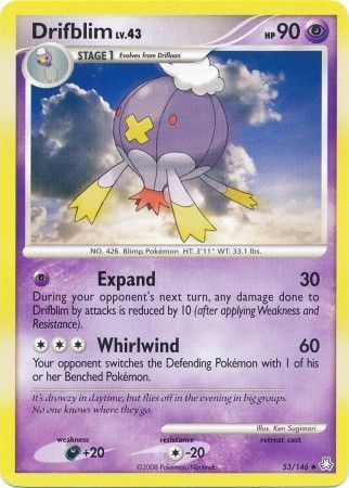 Drifblim - 53/146 - Uncommon
Diamond &amp; Pearl: Legends Awakened Singles
