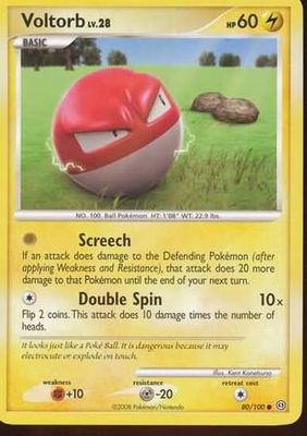 Voltorb - 80/100 - Common Diamond &amp; Pearl: Stormfront Singles