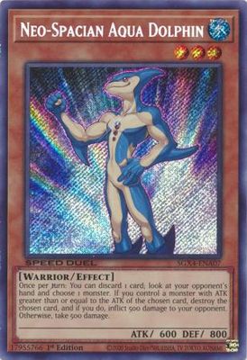 Neo-Spacian Aqua Dolphin - SGX4-ENA07 - Secret Rare 1st Edition Speed Duel GX: Midterm Destruction Singles