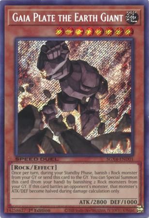SJ Gaia Plate the Earth Giant - SGX4-END01 - Secret Rare 1st Edition
Speed Duel GX: Midterm Destruction Singles