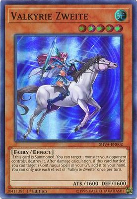 Valkyrie Zweite - SHVA-EN002 - Super Rare 1st Edition
Shadows in Valhalla 1st Edition Singles *Espanol*