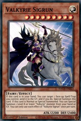 SJ Valkyrie Sigrun - TOCH-EN023 - Super Rare 1st Edition
Toon Chaos 1st Edition Singles