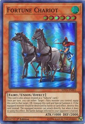 Fortune Chariot - SHVA-EN005 - Super Rare 1st Edition Shadows in Valhalla 1st Edition Singles