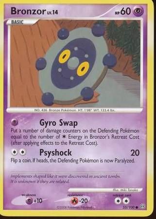 Bronzor - 55/100 - Common Diamond &amp; Pearl: Stormfront Singles