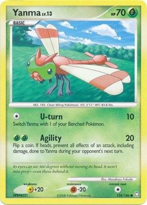 Yanma - 128/146 - Common
Diamond &amp; Pearl: Legends Awakened Singles