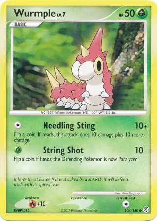 Wurmple - 104/130 - Common Diamond &amp; Pearl (Base Set) Singles
