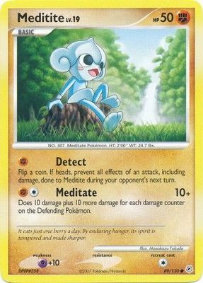 Meditite - 89/130 - Common Diamond &amp; Pearl (Base Set) Singles