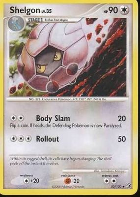 Shelgon - 50/100 - Uncommon
Diamond &amp; Pearl: Stormfront Singles