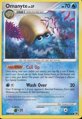 Omanyte - 69/100 - Common
Diamond &amp; Pearl: Majestic Dawn Singles