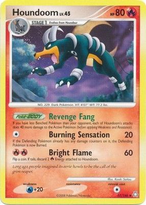 Houndoom - 57/146 - Uncommon
Diamond &amp; Pearl: Legends Awakened Singles