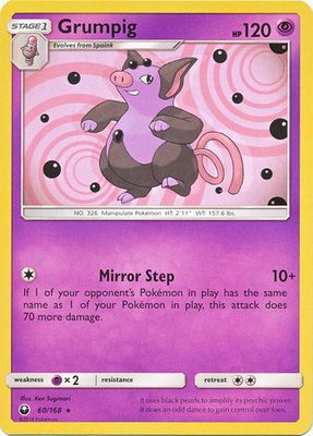Grumpig - 60/168 - Rare Sun &amp; Moon: Celestial Storm Singles
