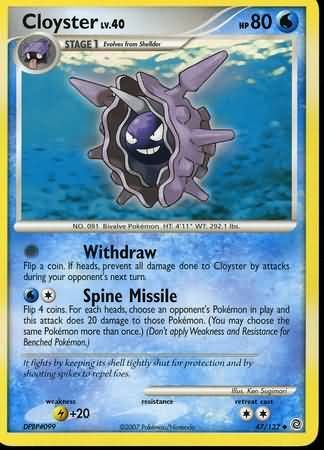 Cloyster - 47/132 - Uncommon
Diamond &amp; Pearl: Secret Wonders Singles