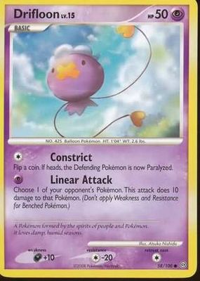 Drifloon - 58/100 - Common
Diamond &amp; Pearl: Stormfront Singles
