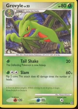 Grovyle - 39/100 - Uncommon Diamond &amp; Pearl: Stormfront Singles