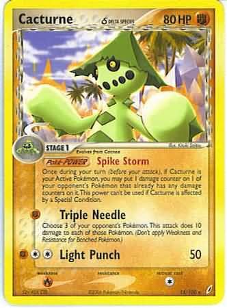 Cacturne (Delta Species) - 15/100 - Rare Ex Crystal Guardians Singles