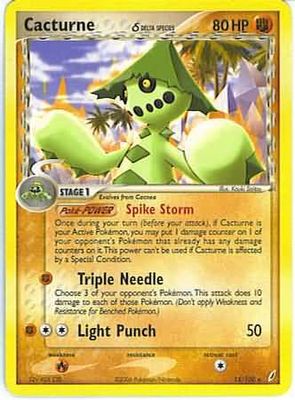 Cacturne (Delta Species) - 15/100 - Rare Ex Crystal Guardians Singles