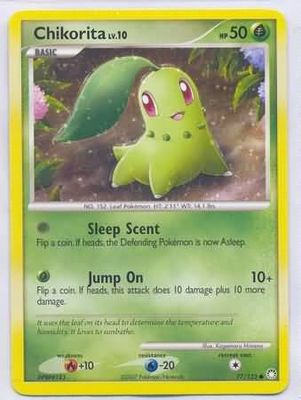 Chikorita - 77/123 - Common Diamond &amp; Pearl: Mysterious Treasures Singles