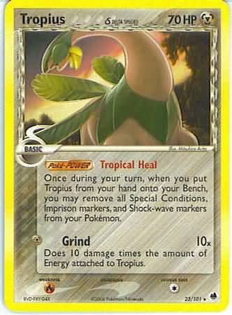 Tropius (Delta Species) - 23/101 - Rare
Ex Dragon Frontiers Singles