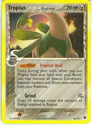 Tropius (Delta Species) - 23/101 - Rare
Ex Dragon Frontiers Singles